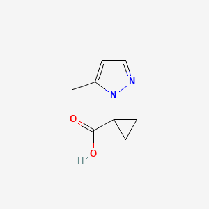 molecular formula C8H10N2O2 B2959835 1-(5-Methylpyrazol-1-yl)cyclopropane-1-carboxylic acid CAS No. 1469286-30-3