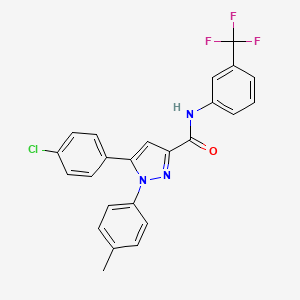 5-(4-chlorophenyl)-1-(4-methylphenyl)-N-[3-(trifluoromethyl)phenyl]-1H-pyrazole-3-carboxamide