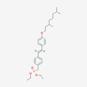 molecular formula C29H43O4P B295985 diethyl 4-(2-{4-[(3,7-dimethyloctyl)oxy]phenyl}vinyl)benzylphosphonate 