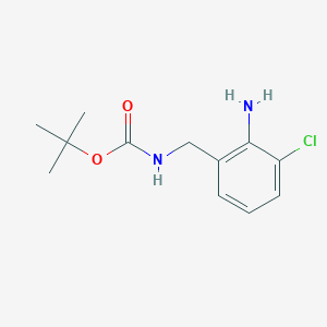 molecular formula C12H17ClN2O2 B2959853 Tert-butyl N-[(2-amino-3-chlorophenyl)methyl]carbamate CAS No. 2355827-08-4
