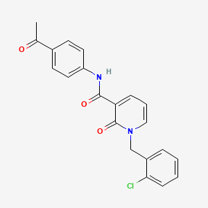 molecular formula C21H17ClN2O3 B2959872 N-(4-acetylphenyl)-1-[(2-chlorophenyl)methyl]-2-oxo-1,2-dihydropyridine-3-carboxamide CAS No. 946247-78-5