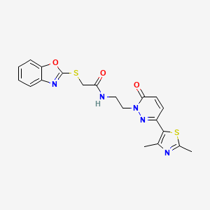 2-(benzo[d]oxazol-2-ylthio)-N-(2-(3-(2,4-dimethylthiazol-5-yl)-6-oxopyridazin-1(6H)-yl)ethyl)acetamide