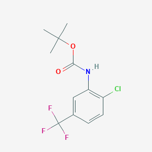 molecular formula C12H13ClF3NO2 B2959909 Tert butyl 2-chloro-5-(trifluoromethyl)phenylcarbamate CAS No. 1260834-16-9