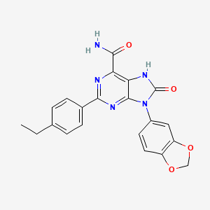 9-(1,3-benzodioxol-5-yl)-2-(4-ethylphenyl)-8-oxo-7H-purine-6-carboxamide