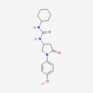 1-Cyclohexyl-3-(1-(4-methoxyphenyl)-5-oxopyrrolidin-3-yl)urea