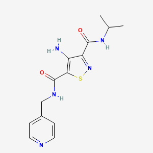 4-amino-N~3~-isopropyl-N~5~-(pyridin-4-ylmethyl)isothiazole-3,5-dicarboxamide