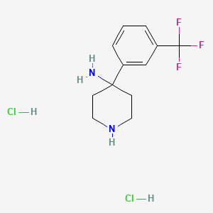 4-[3-(Trifluoromethyl)phenyl]piperidin-4-amine dihydrochloride