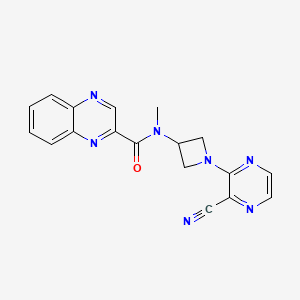 N-[1-(3-Cyanopyrazin-2-yl)azetidin-3-yl]-N-methylquinoxaline-2-carboxamide