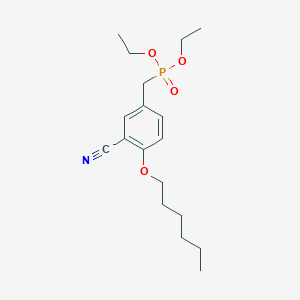 molecular formula C18H28NO4P B295997 Diethyl 3-cyano-4-(hexyloxy)benzylphosphonate 