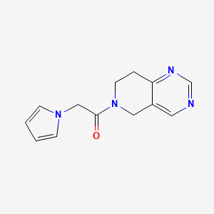molecular formula C13H14N4O B2959980 1-(7,8-dihydropyrido[4,3-d]pyrimidin-6(5H)-yl)-2-(1H-pyrrol-1-yl)ethanone CAS No. 1706150-49-3
