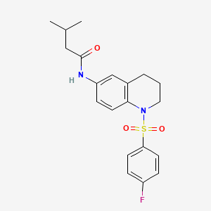 N-[1-(4-fluorophenyl)sulfonyl-3,4-dihydro-2H-quinolin-6-yl]-3-methylbutanamide