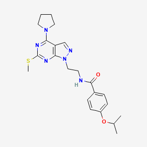 4-isopropoxy-N-(2-(6-(methylthio)-4-(pyrrolidin-1-yl)-1H-pyrazolo[3,4-d]pyrimidin-1-yl)ethyl)benzamide