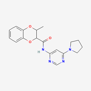 3-methyl-N-(6-(pyrrolidin-1-yl)pyrimidin-4-yl)-2,3-dihydrobenzo[b][1,4]dioxine-2-carboxamide