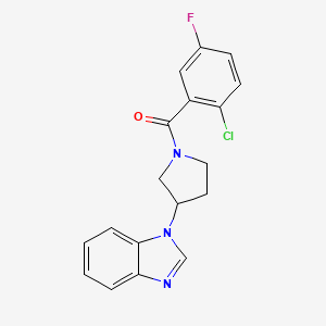 (3-(1H-benzo[d]imidazol-1-yl)pyrrolidin-1-yl)(2-chloro-5-fluorophenyl)methanone