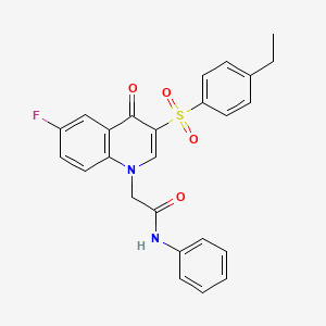 2-(3-((4-ethylphenyl)sulfonyl)-6-fluoro-4-oxoquinolin-1(4H)-yl)-N-phenylacetamide