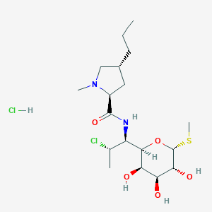molecular formula C18H34Cl2N2O5S B000296 (2S,4R)-N-[(1S,2S)-2-chloro-1-[(2R,3R,4S,5R,6R)-3,4,5-trihydroxy-6-methylsulfanyloxan-2-yl]propyl]-1-methyl-4-propylpyrrolidin-1-ium-2-carboxamide;chloride CAS No. 21462-39-5