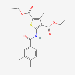 Diethyl 5-(3,4-dimethylbenzamido)-3-methylthiophene-2,4-dicarboxylate