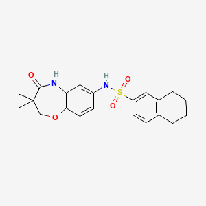 N-(3,3-dimethyl-4-oxo-2,3,4,5-tetrahydrobenzo[b][1,4]oxazepin-7-yl)-5,6,7,8-tetrahydronaphthalene-2-sulfonamide