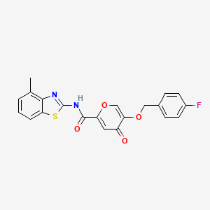 5-((4-fluorobenzyl)oxy)-N-(4-methylbenzo[d]thiazol-2-yl)-4-oxo-4H-pyran-2-carboxamide