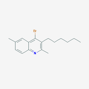molecular formula C17H22BrN B296003 4-Bromo-3-hexyl-2,6-dimethylquinoline 