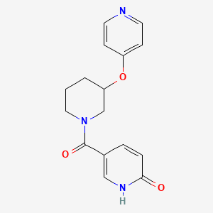 5-(3-(pyridin-4-yloxy)piperidine-1-carbonyl)pyridin-2(1H)-one