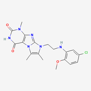 8-(2-((5-chloro-2-methoxyphenyl)amino)ethyl)-1,6,7-trimethyl-1H-imidazo[2,1-f]purine-2,4(3H,8H)-dione