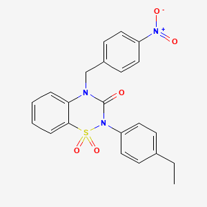 2-(4-ethylphenyl)-4-(4-nitrobenzyl)-2H-benzo[e][1,2,4]thiadiazin-3(4H)-one 1,1-dioxide