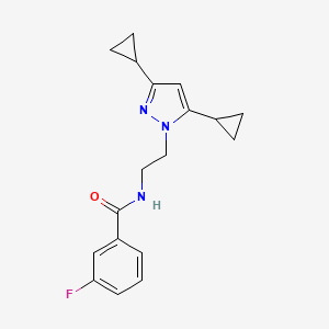 N-(2-(3,5-dicyclopropyl-1H-pyrazol-1-yl)ethyl)-3-fluorobenzamide