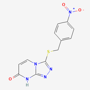 3-((4-nitrobenzyl)thio)-[1,2,4]triazolo[4,3-a]pyrimidin-7(8H)-one
