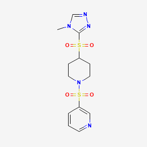 3-((4-((4-methyl-4H-1,2,4-triazol-3-yl)sulfonyl)piperidin-1-yl)sulfonyl)pyridine