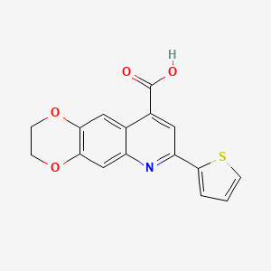 7-(thiophen-2-yl)-2H,3H-[1,4]dioxino[2,3-g]quinoline-9-carboxylic acid