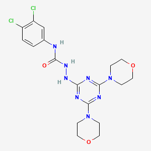 N-(3,4-dichlorophenyl)-2-(4,6-dimorpholino-1,3,5-triazin-2-yl)hydrazinecarboxamide