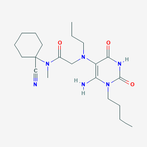 2-[(6-amino-1-butyl-2,4-dioxo-1,2,3,4-tetrahydropyrimidin-5-yl)(propyl)amino]-N-(1-cyanocyclohexyl)-N-methylacetamide