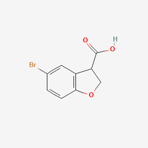 molecular formula C9H7BrO3 B2960075 5-Bromo-2,3-dihydro-1-benzofuran-3-carboxylic acid CAS No. 93670-10-1