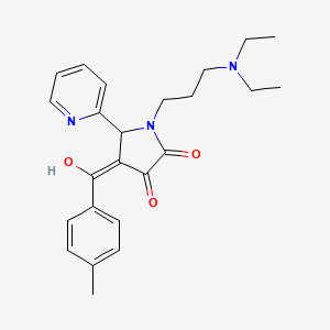 1-(3-(diethylamino)propyl)-3-hydroxy-4-(4-methylbenzoyl)-5-(pyridin-2-yl)-1H-pyrrol-2(5H)-one