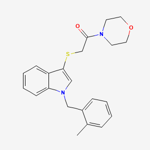 2-((1-(2-methylbenzyl)-1H-indol-3-yl)thio)-1-morpholinoethanone
