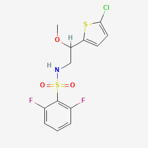 N-(2-(5-chlorothiophen-2-yl)-2-methoxyethyl)-2,6-difluorobenzenesulfonamide