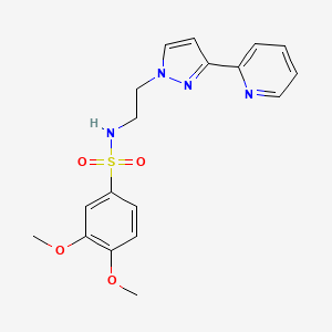 3,4-dimethoxy-N-(2-(3-(pyridin-2-yl)-1H-pyrazol-1-yl)ethyl)benzenesulfonamide