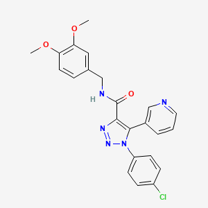 1-(4-chlorophenyl)-N-(3,4-dimethoxybenzyl)-5-(pyridin-3-yl)-1H-1,2,3-triazole-4-carboxamide
