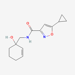 5-cyclopropyl-N-[(1-hydroxycyclohex-2-en-1-yl)methyl]-1,2-oxazole-3-carboxamide