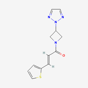 (E)-1-(3-(2H-1,2,3-triazol-2-yl)azetidin-1-yl)-3-(thiophen-2-yl)prop-2-en-1-one