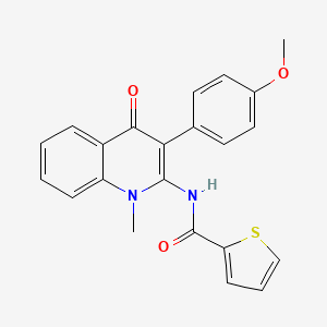 N-[3-(4-methoxyphenyl)-1-methyl-4-oxo-1,4-dihydroquinolin-2-yl]thiophene-2-carboxamide