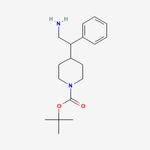 B2960106 Tert-butyl 4-(2-amino-1-phenylethyl)piperidine-1-carboxylate CAS No. 1226997-63-2
