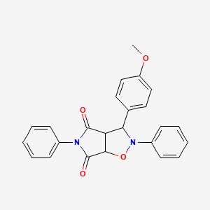 B2960127 3-(4-methoxyphenyl)-2,5-diphenyldihydro-2H-pyrrolo[3,4-d]isoxazole-4,6(5H,6aH)-dione CAS No. 68295-59-0