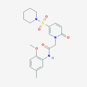 N-(2-methoxy-5-methylphenyl)-2-[2-oxo-5-(piperidin-1-ylsulfonyl)pyridin-1(2H)-yl]acetamide