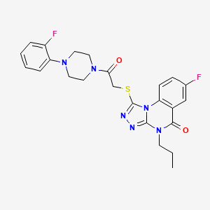 7-fluoro-1-({2-[4-(2-fluorophenyl)piperazin-1-yl]-2-oxoethyl}thio)-4-propyl[1,2,4]triazolo[4,3-a]quinazolin-5(4H)-one