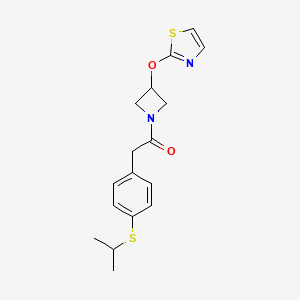 B2960149 2-(4-(Isopropylthio)phenyl)-1-(3-(thiazol-2-yloxy)azetidin-1-yl)ethanone CAS No. 1797367-29-3