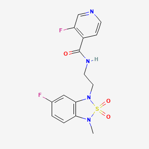 3-fluoro-N-(2-(6-fluoro-3-methyl-2,2-dioxidobenzo[c][1,2,5]thiadiazol-1(3H)-yl)ethyl)isonicotinamide