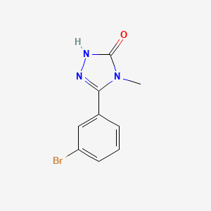 molecular formula C9H8BrN3O B2960155 5-(3-bromophenyl)-4-methyl-2,4-dihydro-3H-1,2,4-triazol-3-one CAS No. 866153-07-3