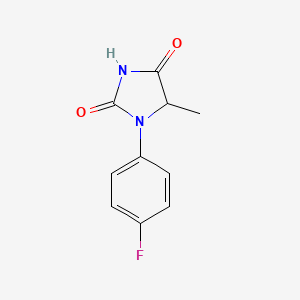 molecular formula C10H9FN2O2 B2960157 1-(4-Fluorophenyl)-5-methylimidazolidine-2,4-dione CAS No. 1008930-80-0